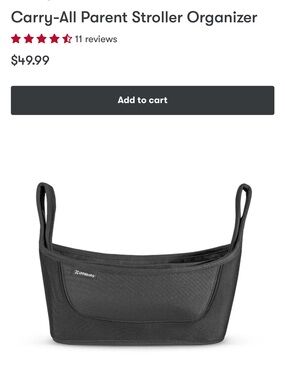 Uppababy black stroller organizer EUC ret $100